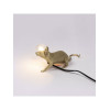 SELETTI MOUSE LAMP GOLD LYING DOWN USB 